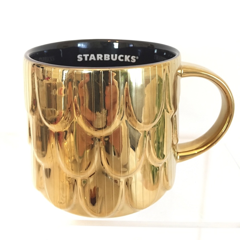 New Starbucks gold Siren mug 14oz year 2019